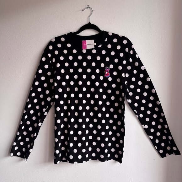 SzM Maison Kitsuné Unisex ACIDE Polka Dot Long Sleeve Shirt - Limited Edition - Picture 2 of 16
